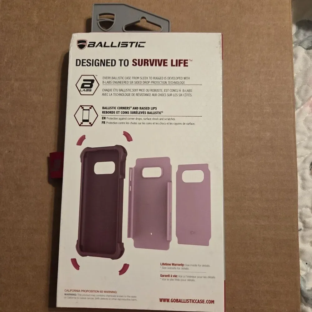 Ballistic Samsung Galaxy S 10 Phone Tough Jacket 6ft Drop Test  Light Purple